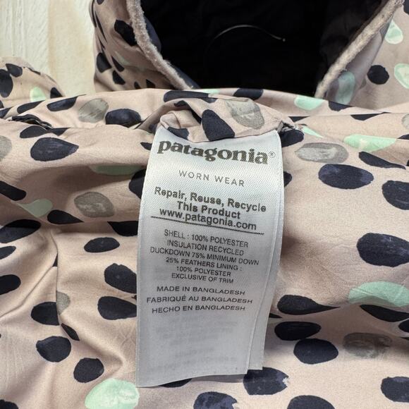 Patagonia Reversible Girls Size 5T?? Down Sweater Puffer Hoodie Jacket - Picture 10 of 10